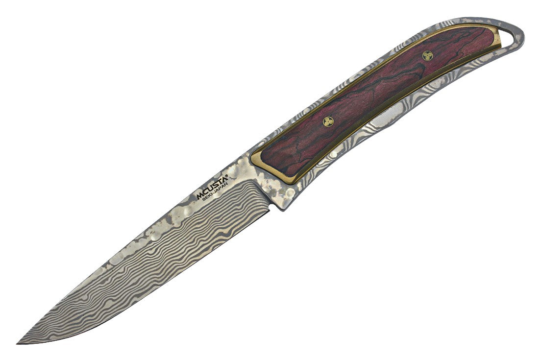 Mcusta PLATINIUM ED2022 - Couteau Fixe en Damas VG10 - Manche Ironwood
