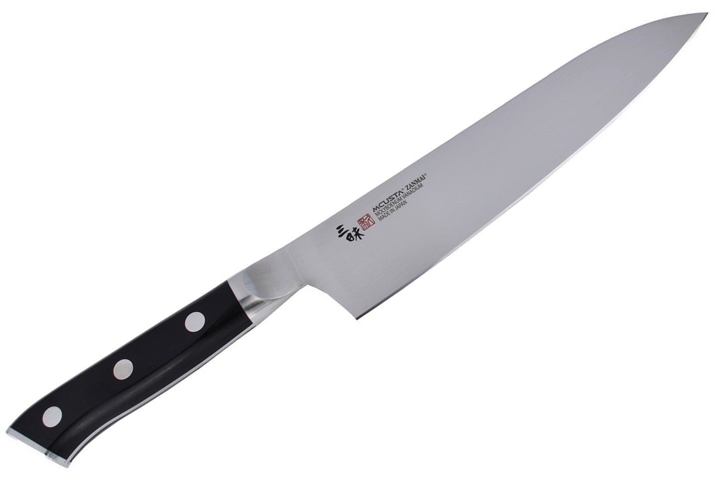 Mcusta HKB3004M - Classic Molybdenum Gyuto - Lame Acier Molybdene Vanadium 8A polissage main - Manche Pakkawood et acier inoxydable