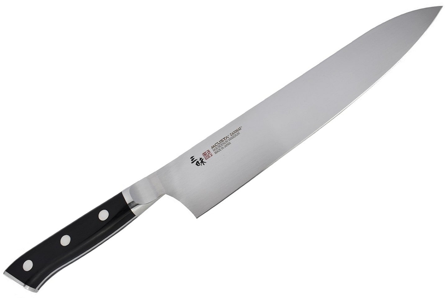Mcusta HKB3007M - Classic Molybdenum Gyuto - Lame Acier Molybdene Vanadium 8A polissage main - Manche Pakkawood et acier inoxydable